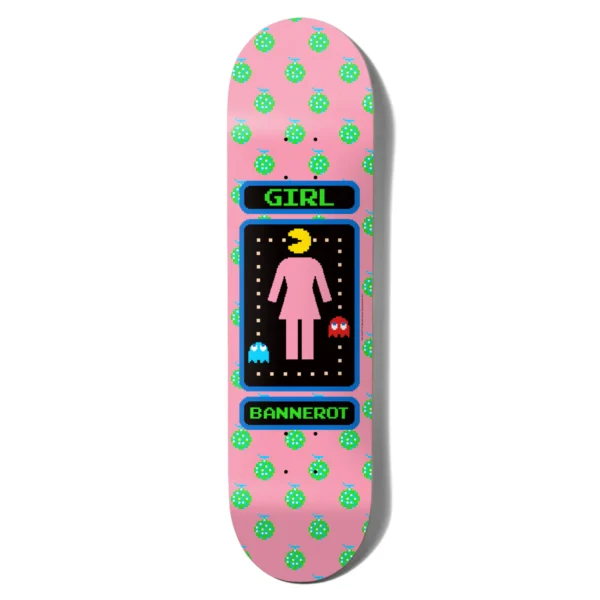 GIRL SKATEBOARD DECK PAC-MAN BANNEROT 8.5