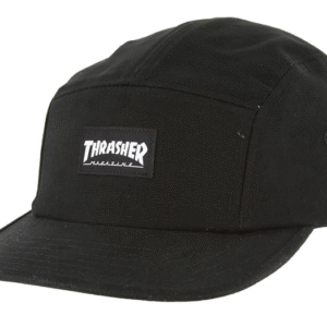 THRASHER CAP 5 PANEL BLACK