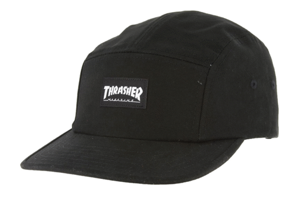 THRASHER CAP 5 PANEL BLACK