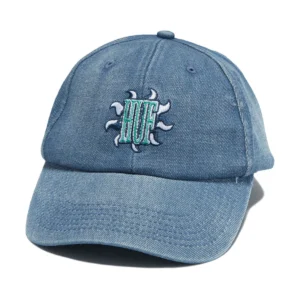 HUF Apollo Denim 6 Panel Cv Hat - Light Blue