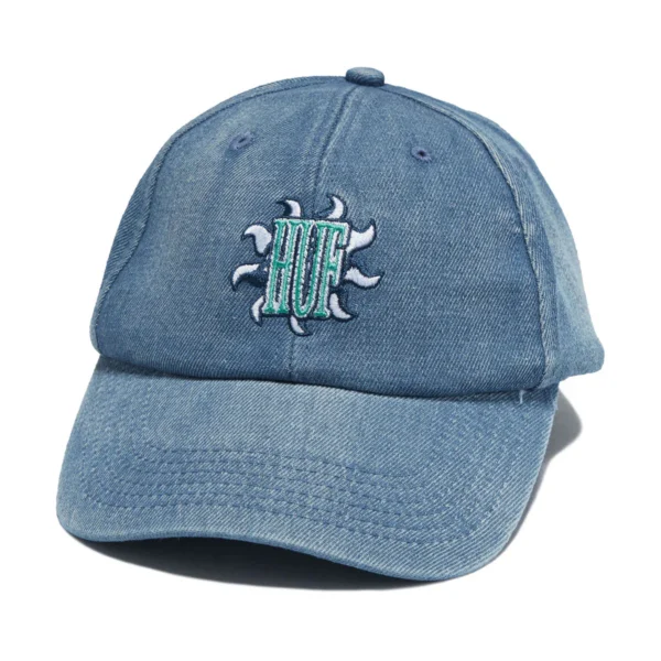 HUF Apollo Denim 6 Panel Cv Hat - Light Blue