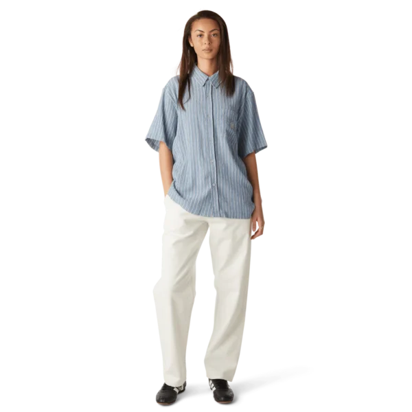 HUF Apollo S/S Striped Shirt - Pool Blue