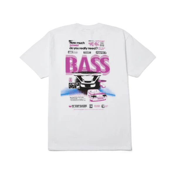 HUF BASS POWER T-SHIRT - WHITE