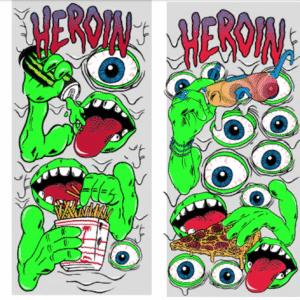 Heroin Sticker 6,8cm x 14cm