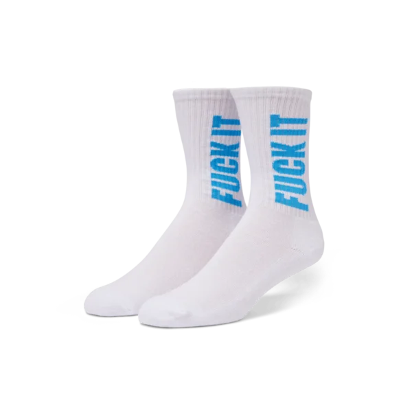 HUF SIDEWINDER CREW SOCK - WHITE ONE SIZE