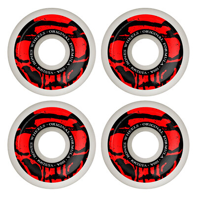 BONES WHEELS 100'S ORIGINAL MUMMY SKULLS V5 SIDECUT 100A 52MM (white-red)