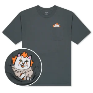RIPNDIP IT'S NERM POCKET TEE (CHARCOAL)