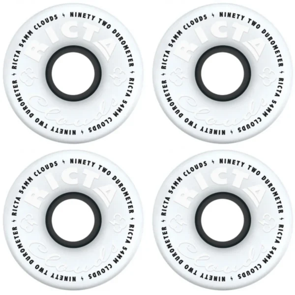 Ricta Skateboard Wheels 52mm Clouds 92A (Black)