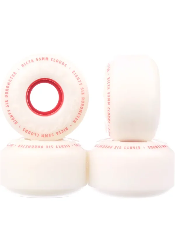 Ricta Skateboard Wheels 55mm Clouds 86A (RED)