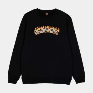 Santa Cruz Crew Burnt Collegiate Crew (BLACK)