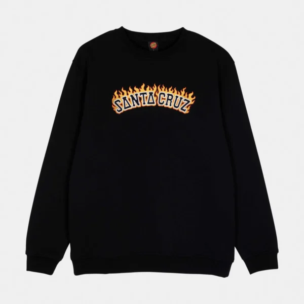 Santa Cruz Crew Burnt Collegiate Crew (BLACK)