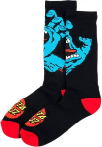Santa Cruz Socks Screaming Hand Sock Black 42-45 EU