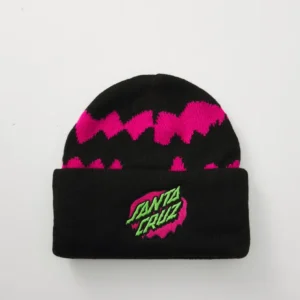 Santa Cruz Youth Beanie Youth Slime Stripe Beanie Black Slime Stripe