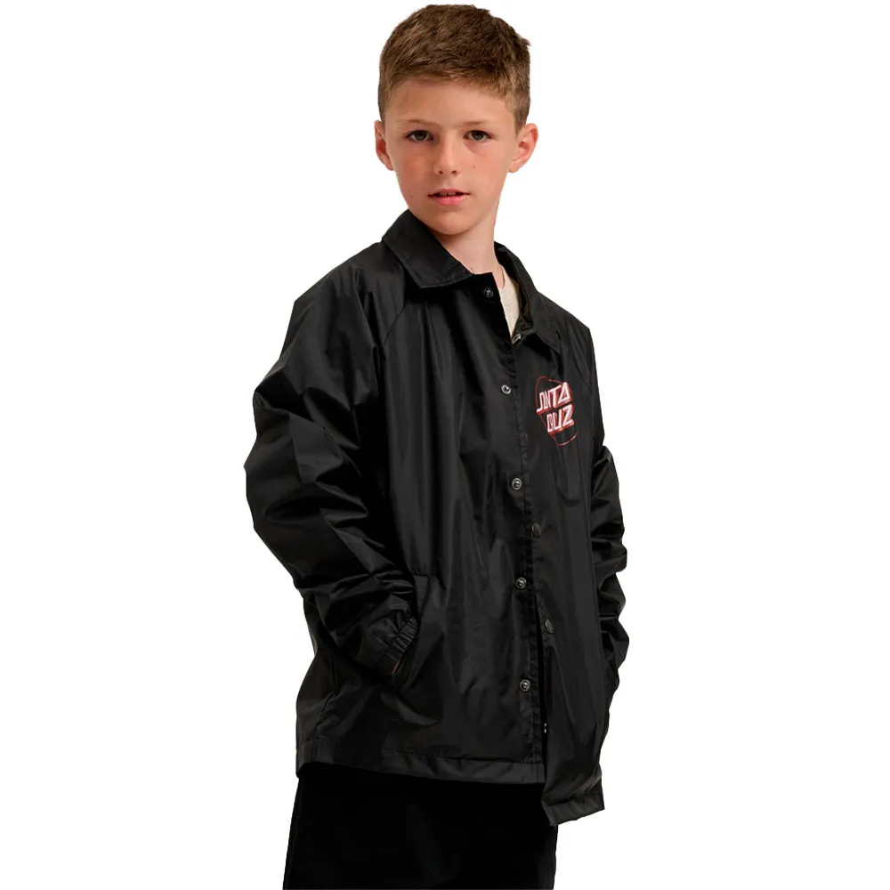 Santa Cruz Youth Jacket Partial Dot Coach Jacket KIDS (BLACK)