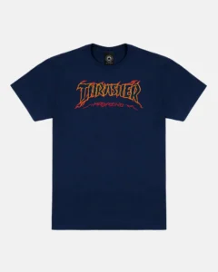 THRASHER CRACKED BY EXTEENAGER T-SHIRT (NAVY)