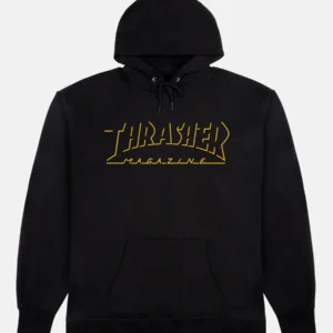 THRASHER ONE-LINER HOODIE BLACK