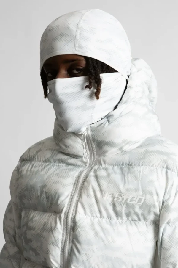 WASTED WASTED DIGICAMO REVERSIBLE PUFFER (CAMO WHITE / BLACK )