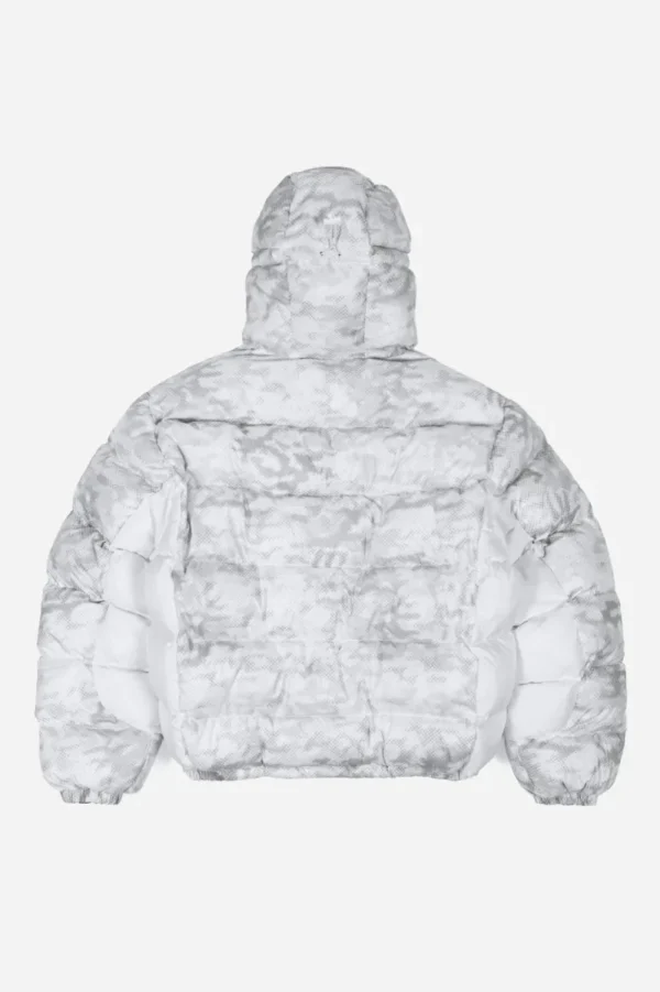 WASTED WASTED DIGICAMO REVERSIBLE PUFFER (CAMO WHITE / BLACK )