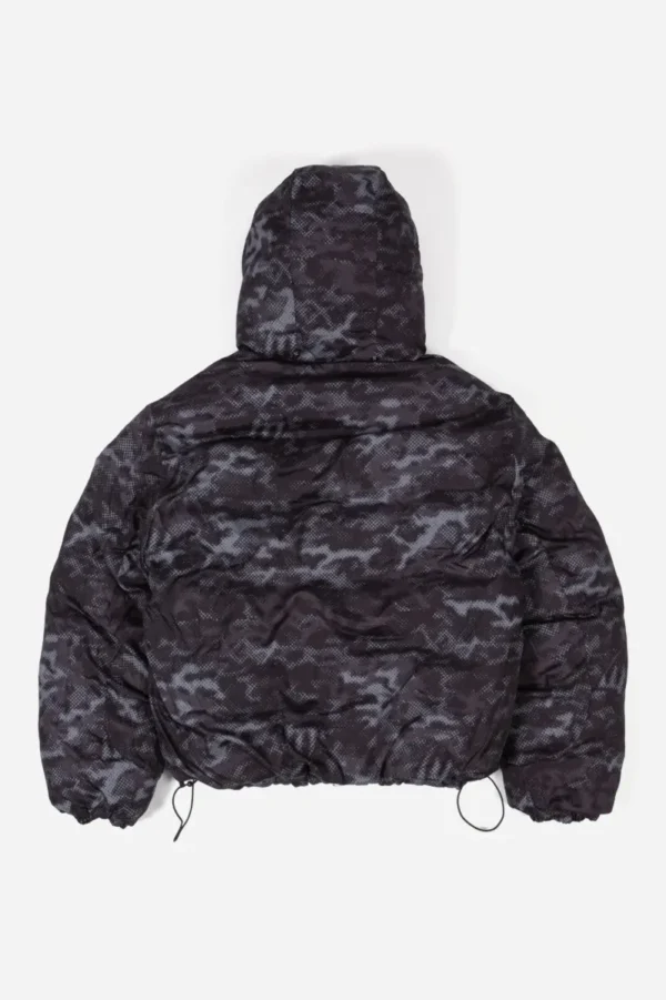 WASTED WASTED DIGICAMO REVERSIBLE PUFFER (CAMO WHITE / BLACK )