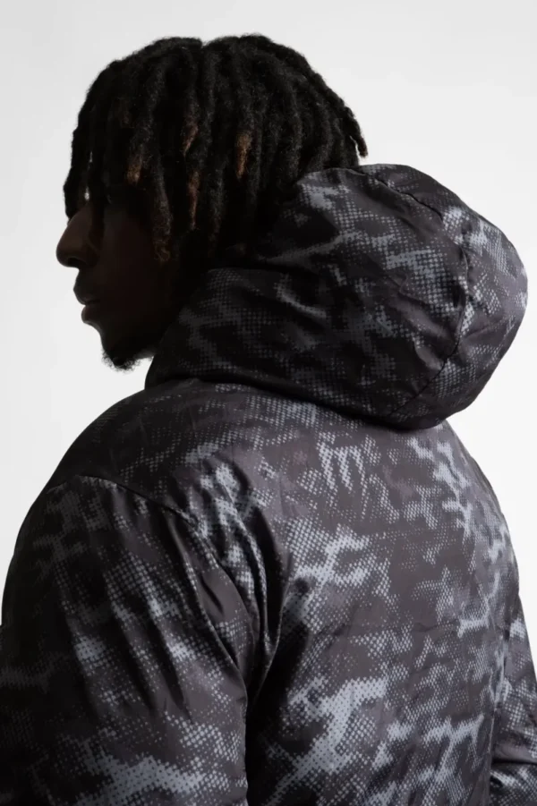 WASTED WASTED DIGICAMO REVERSIBLE PUFFER (CAMO WHITE / BLACK )