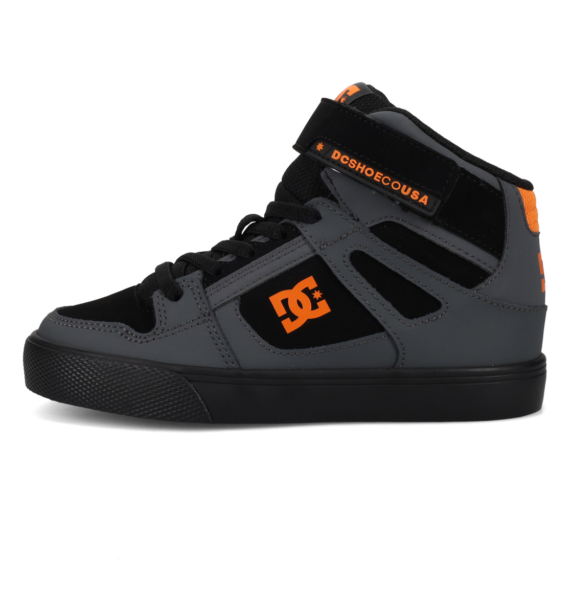 DC SHOES MANTECA PURE HI TOP KIDS (GREY/BLACK/ORANGE)