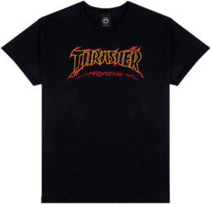 THRASHER CRACKED BY EXTEENAGER T-SHIRT (BLACK)