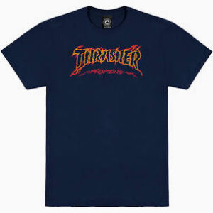 THRASHER CRACKED BY EXTEENAGER T-SHIRT (NAVY)