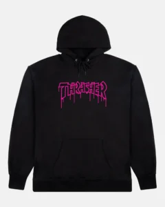 THRASHER ONE-LINER HOODIE (BLACK)