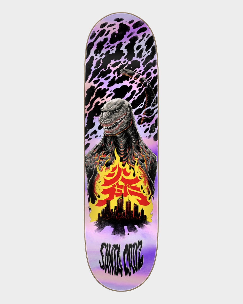 Santa Cruz X Godzilla Shin Knox Firepit Skateboard Deck 8.5" x 32.2"